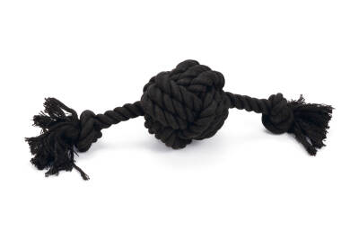 Beeztees Köpek Oyuncağı, Diş İpinden Top ve İpi, Siyah, 34x10x9cm, 255gr - 1