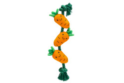 Beeztees Köpek Oyuncağı, Havuçlar, Peluş ve İp, Yeşil, 38x13,5x5cm - Beeztees