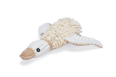 Beeztees Köpek Oyuncağı, Ördek, Peluş, Beyaz, 33x33x9cm - 1