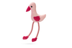Beeztees Köpek Oyuncağı, Sesli, Flamingo, Peluş, Pembe, 39,5x19,5x6cm - Beeztees