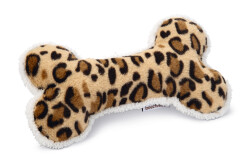 Beeztees Köpek Oyuncağı, Sesli, Kemik, Peluş, Siyah/Kahverengi, 30x16x4cm - Beeztees