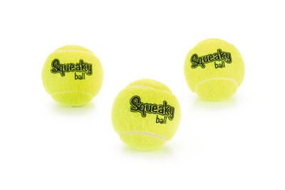 Beeztees Köpek Oyuncağı, Sesli, Tenis Topu, Sarı, 3 Adet, 6,5cm - 1