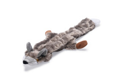 Beeztees Köpek Oyuncağı, Sesli, Tilki, Peluş, Gri, 30x13x2,5cm - Beeztees
