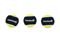 Beeztees Köpek Oyuncağı, Tenis Topu, Siyah/Sarı, 3 Adet, 6,3cm - Beeztees