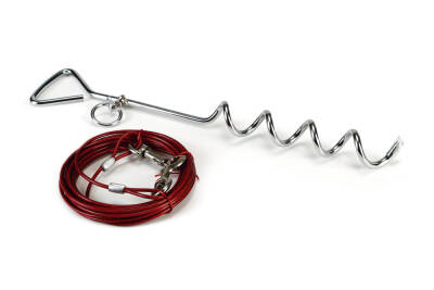 Beeztees Köpek ve Kedi Bahçe Bağlama Kancası ve 6m Halatı, 27Kg'ye Kadar, 41x0,8cm - 1