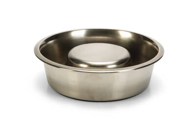 Beeztees Köpek Yavaş Besleme Mama Kabı, Paslanmaz Çelik, 25cm - 1