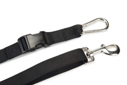 Beeztees Köpek Yürüyüş ve Koşu Şok Emicili Gezdirme Kayışı ve Bel Kemeri, Siyah, 100-130cm, 25mm - 5