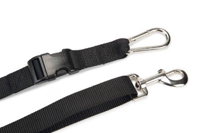 Beeztees Köpek Yürüyüş ve Koşu Şok Emicili Gezdirme Kayışı ve Bel Kemeri, Siyah, 100-130cm, 25mm - 5