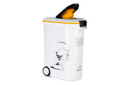 Beeztees Mama Saklama Kabı, Plastik, Tekerlekli, Özel Kapaklı, Beyaz, 54L - 3