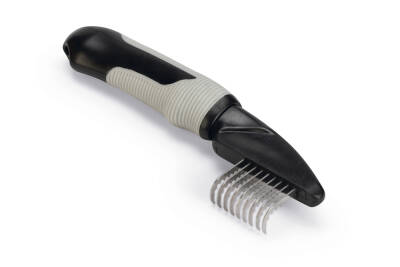 Beeztees Orta ve Uzun Tüylü Köpek Kıtık Açıcı Tarak, Siyah Gri, 19x5x2cm - 1