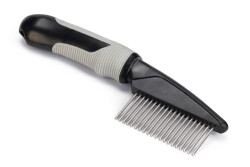 Beeztees Tüy Dökme Dönemi Köpek Tarağı, L, Siyah Gri, 21cm, 21x5,5x3cm - Beeztees