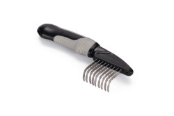 Beeztees Uzun Tüylü Köpek Kıtık Açıcı Tarak, Siyah Gri, 19x6x3cm - Beeztees