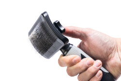 Beeztees Uzun Tüylü Köpek Tarağı, Bas-Çek Birikmiş Tüyleri Kolay Sıyırma, Siyah, 19x10,5x5cm - Beeztees