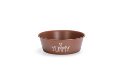 Beeztees Yavru Köpek Mama Su Kabı, Paslanmaz Çelik, Kaymaz Taban, Kiremit, 13cm, 470ml - Beeztees