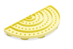 Beeztees Yavru Köpek Mama Yeme Oyuncağı, Yarım Daire, Silikon, Sarı, 20x10cm - Beeztees