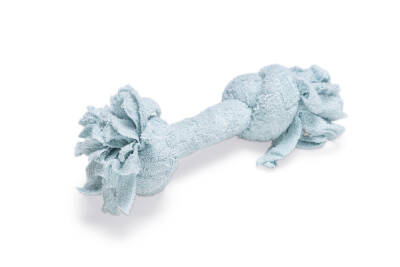 Beeztees Yavru Köpek Oyuncağı, Çift Düğümlü Diş İpi, Peluş, Mavi, 20x6x4,5cm - 1