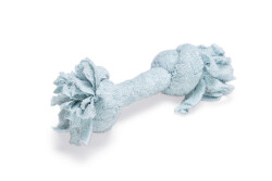 Beeztees Yavru Köpek Oyuncağı, Çift Düğümlü Diş İpi, Peluş, Mavi, 20x6x4,5cm - Beeztees