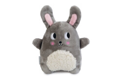 Beeztees Yavru Köpek Oyuncağı, Kalp Atışlı, Tavşan, Peluş, Gri, 25x20x7,5cm - Beeztees