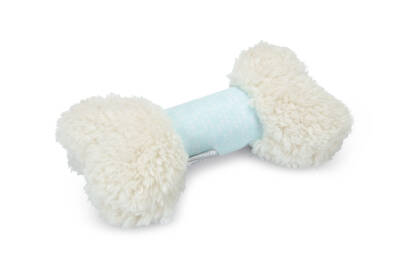 Beeztees Yavru Köpek Oyuncağı, Sesli, Kemik, Peluş, Beyaz, 21x10,5x5cm - 1