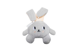 Beeztees Yavru Köpek Oyuncağı, Tavşan, Peluş, Gri, 15x9x4cm - Beeztees