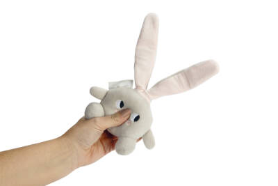 Beeztees Yavru Köpek Oyuncağı, Tavşan, Peluş, Gri, 15x9x4cm - 4