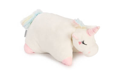 Beeztees Yavru Köpek Oyuncağı, Unicorn, Isıtıcılı, Peluş, Beyaz, 34x33x12cm - 1