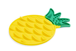 Beeztees Yavru Köpek Yaş Mama Yeme Oyuncağı, Ananas Şeklinde,Silikon, Sarı, 20x20cm - Beeztees