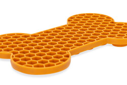 Beeztees Yavru Köpek Yaş Mama Yeme Oyuncağı, Kemik Şeklinde, Silikon, Turuncu, 18x11cm - 2