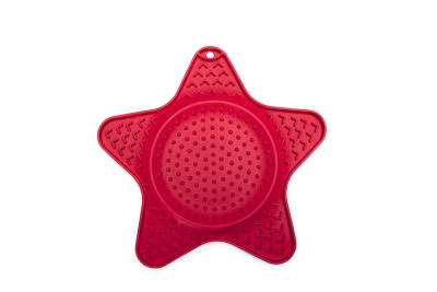 Beeztees Yavru Köpek Yaş Mama Yeme Oyuncağı, Yıldız Şeklinde, Silikon, Kırmızı, 20x20cm - 5