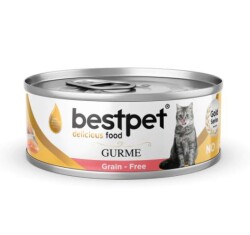 BestPet Gurme Jöle İçinde Somonlu Tahılsız Kısırlaştırılmış Kedi Konservesi 85 gr - Bestpet