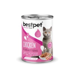 Bestpet Jöle İçinde Parça Etli Tavuklu Konserve Yavru Kedi Maması 400 gr - Bestpet