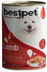 Bestpet Jöle İçinde Parça Kuzu Etli Konserve Yetişkin Köpek Maması 400 gr - Bestpet