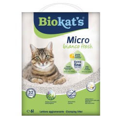 Biokats Micro Bianco Fresh Topaklaşan Kedi Kumu 6 lt - Biokat's