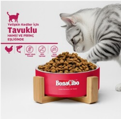 BonaCibo Tavuklu (Hamsi ve Pirinç eşliğinde) Yetişkin Kedi Maması 2 Kg - 2