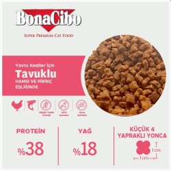 BonaCibo Tavuklu (Hamsi ve Pirinç eşliğinde) Yavru Kedi Maması 15 Kg - 3