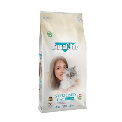 BonaCibo Light Sterilised Somonlu Kısırlaştırılmış Yetişkin Kedi Maması 15 kg - 1