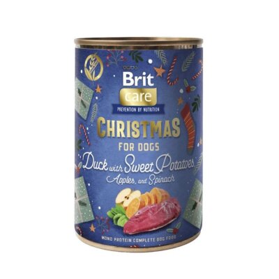 Brit Care Dog Christmas Ördek Eti ve Tatlı Patatesli Yetişkin Köpek Konservesi 400 Gr