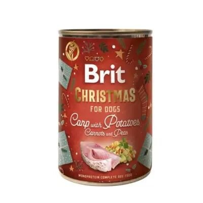 Brit Care Dog Christmas Sazan Balıklı ve Patatesli Yetişkin Köpek Konservesi 400 Gr