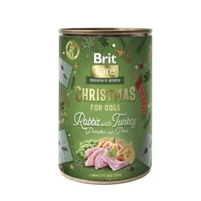 Brit Care Dog Christmas Tavşan Eti ve Hindi Eti Aromalı Yetişkin Köpek Konservesi 400 Gr