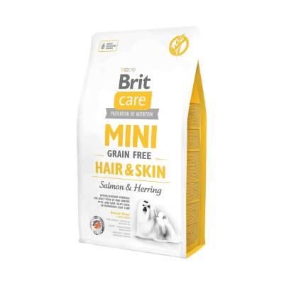 Brit Care Haircare Somonlu Tahılsız Mini Irk Yetişkin Köpek Maması 7 kg - 1