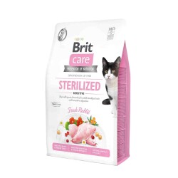 Brit Care Sensitive Tavşanlı Kısırlaştırılmış Yetişkin Kedi Maması 7 kg - Brit Care