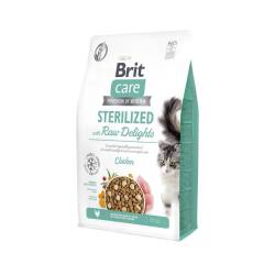 Brit Care Sterilized Raw Delight Kısırlaştırılmış Kediler İçin Tavuk Etli Dondurularak Kurutulmuş Mama 2 Kg - Brit Care