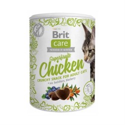 Brit Care Superfruits Glutensiz Tavuklu ve Yaban Mersinli Kıtır Kedi Ödül Maması 100 gr - Brit Care