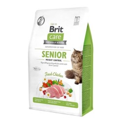 Brit Care Tahılsız Senior Weight Control Tavuklu Yaşlı Kedi Maması 2 kg - Brit Care