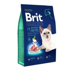 Brit Premium Hipoalerjenik Sensitive Kuzu Etli Yetişkin Kedi Maması 8 kg - Brit Care