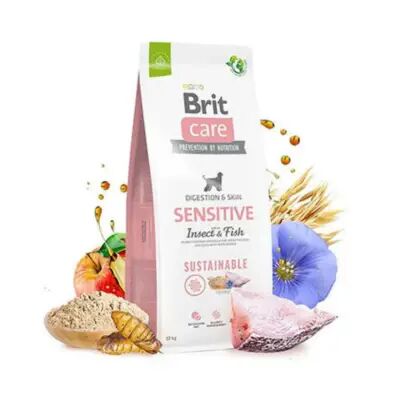 Brit Sustainable Sensitive Balık ve Böcek Proteinli Yetişkin Köpek Maması 12 Kg