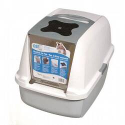 Catit Cabrio Karbon Filtreli Jumbo Boy Kedi Tuvaleti Gri 57 cm - Catit