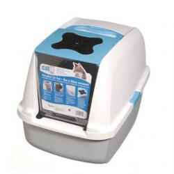Catit Cabrio Karbon Filtreli Jumbo Boy Kedi Tuvaleti Mavi 57 cm - Catit