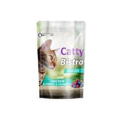 Catty Bistro Tavuklu Yaban Mersinli ve Kızılcıklı Kısırlaştırılmış Kedi Ödül Maması 60 Gr - Catty