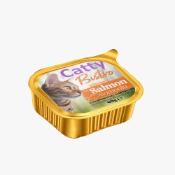 Catty Bistro Mousse Somonlu Yetişkin Kedi Konservesi 40 Gr - Catty